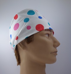 Calot blanc &agrave; pois multicolores n&deg;3